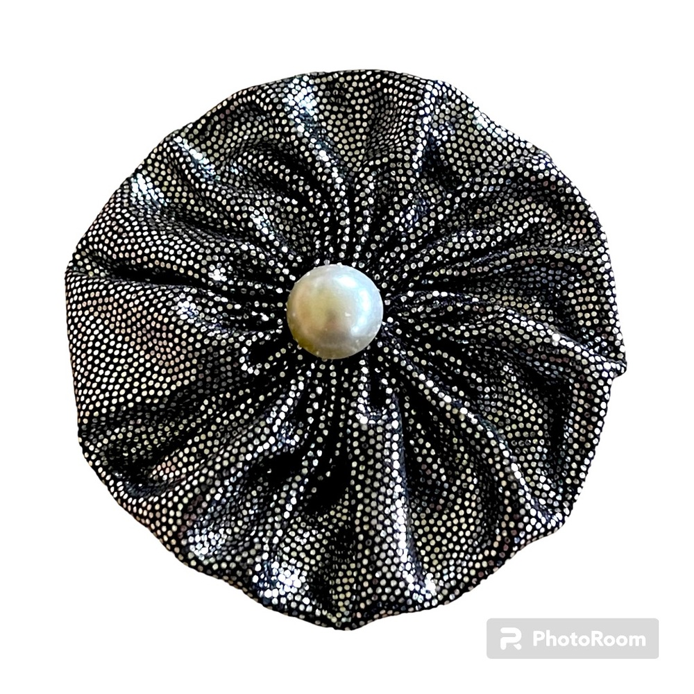 Fabric decorative flowers, set of 6